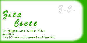 zita csete business card